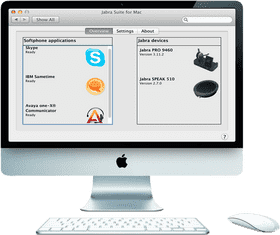 Desktop Computer with Jabra Suite for Mac PNG
