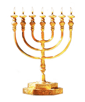 Radiant Hanukkah Menorah Lighting Celebration PNG