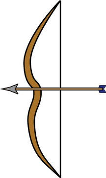 Elegant Bow and Arrow Design PNG