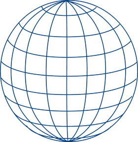 Lines of Longitude and Latitude Globe PNG