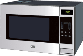 Modern Microwave Oven with Digital Display PNG