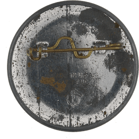 Vintage Metal Button with Integrated Fastener PNG