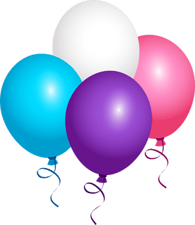 Colorful Celebration Balloon Ensemble PNG