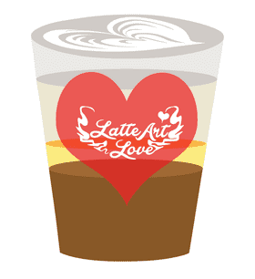 Latte Art Love in Every Sip PNG