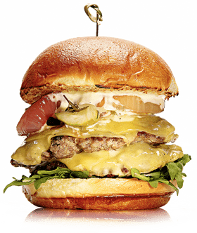 Grocery Burger Delight A Tasty Stack PNG