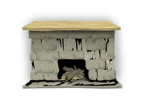 Rustic Stone Fireplace with Warmth and Charm PNG