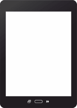 Stylish Touchscreen Tablet Design Template PNG