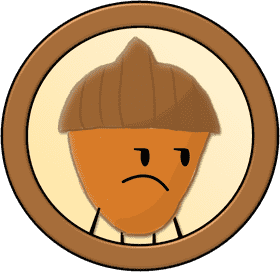 Acorn with a Frown Nature's Displeased Seed PNG