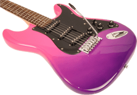 Vibrant Electric Guitar with Gradient Finish PNG