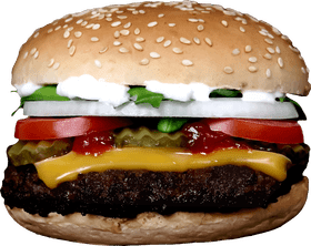 Ultimate Fast Food Burger Delight PNG
