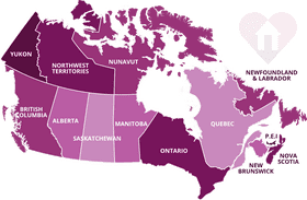 Canada Heart Map A Guide to Love and Location PNG
