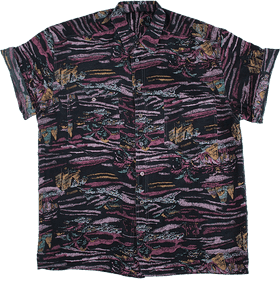Vibrant Tropical Print Cloth Shirt PNG