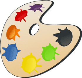 Vibrant Colorful Palette of Creativity PNG