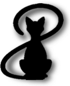 Elegant Infinity Cat Silhouette PNG