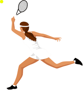 Dynamic Tennis Player in Action PNG