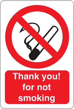 Smoking-Free Dining Restaurant Signage PNG
