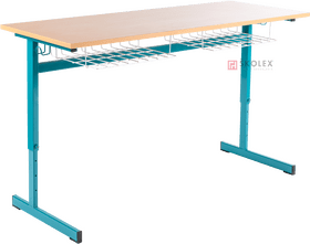 Modern School Desk with Storage Rack PNG