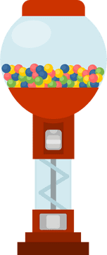 Colorful Candy Vending Machine Delight PNG