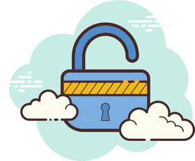Cloud-Based Security Lock Solution PNG
