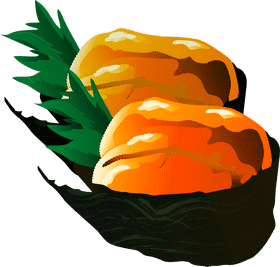 Sushi Delight with Golden Topping PNG