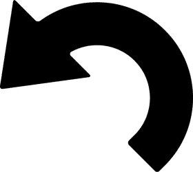 Curved Arrow in Dynamic Motion PNG