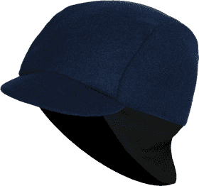 Navy Winter Cap with Ear Flaps PNG