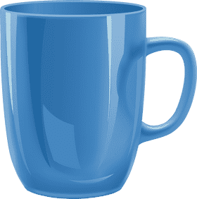 Charming Blue Coffee Cup Delight PNG