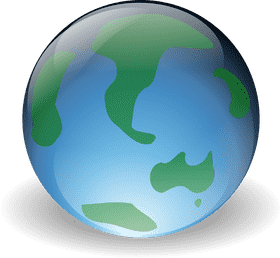 Vivid Blue Globe of Our Earth PNG