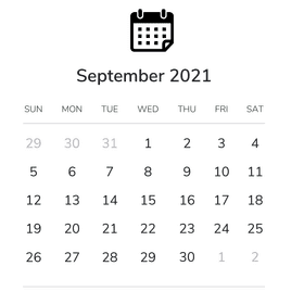 Moon Calendar Guide for September 2021 PNG