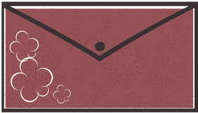 Stylish Envelope Mail with Floral Design PNG