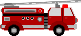 Delivery Truck with Firefighting Capabilities PNG