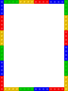 Colorful Lego Frame of Imagination PNG