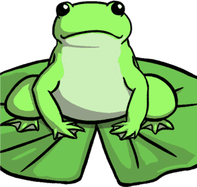 Number Pad Frog on a Lily Pad PNG