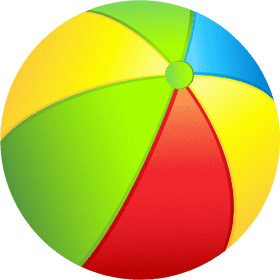 Vibrant Beach Ball Fun PNG