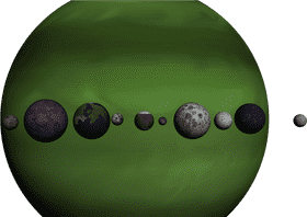 Journey Through the Colorful Planet System PNG