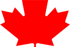 Scarlet Maple Leaf Emblem PNG