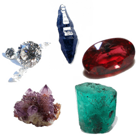 Radiant Gemstone Collection of Nature's Treasures PNG