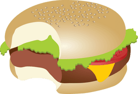Fast Food Flavor Burst Burger Delight PNG