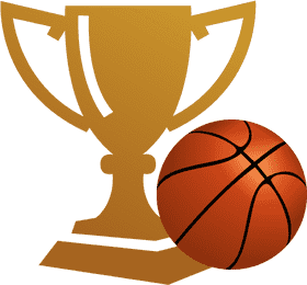 Basketball Championship Trophy Display PNG