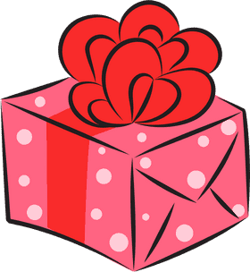 Delightful Polka Dot Gift Box PNG