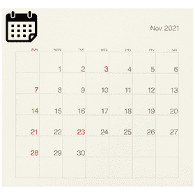 Moon Calendar for November 2021 PNG