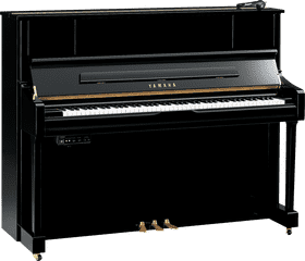 Elegant Yamaha Piano Harmony in Black PNG