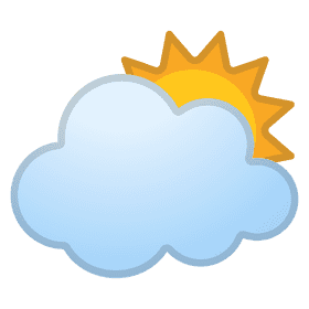 Sunny Cloud with Radiant Glow PNG