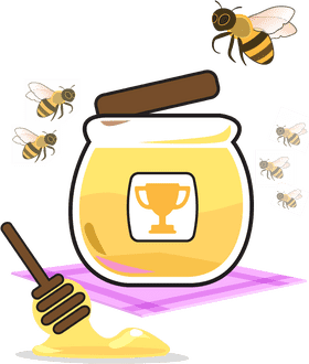 Golden Delight The Winning Honey Jar PNG