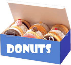 Delicious Donut Box Delights PNG