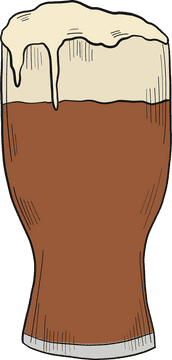 Perfectly Poured Beer Glass Delight PNG