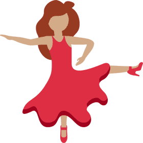 Joyful Dance in a Twirling Dress PNG