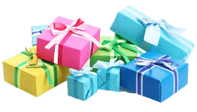 Colorful Gifts of Joy and Surprise PNG
