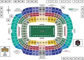 Seating Map for M&T Bank Stadium Events PNG