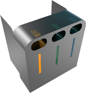 Multi-Stream Recycling Bin for Sustainable Waste Management PNG